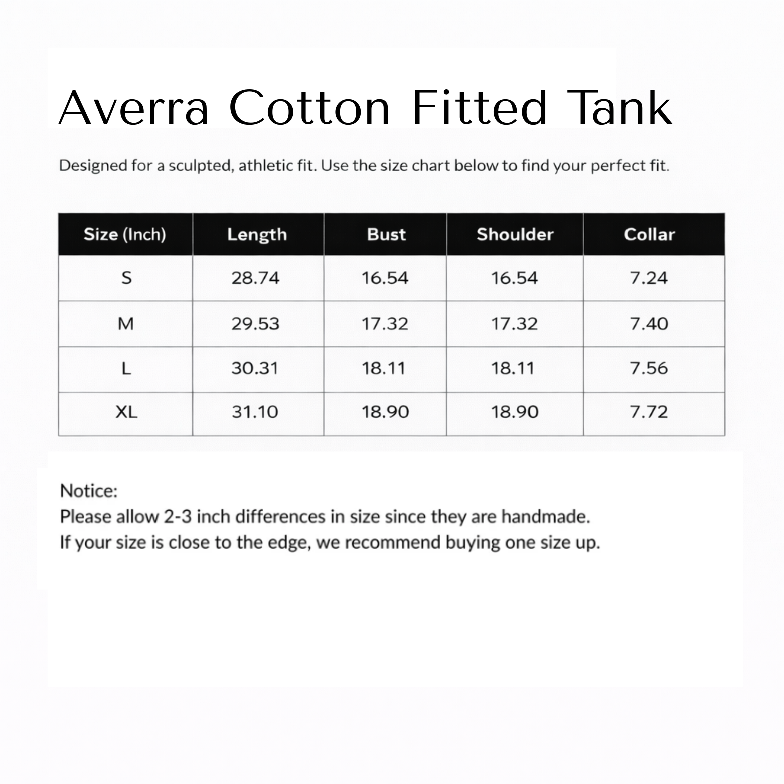 Averra Cotton Fitted Tank