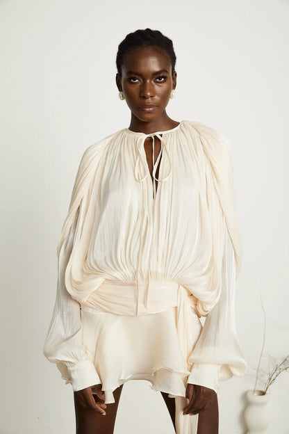 Averra | Pleated Ruffled Mini Dress™