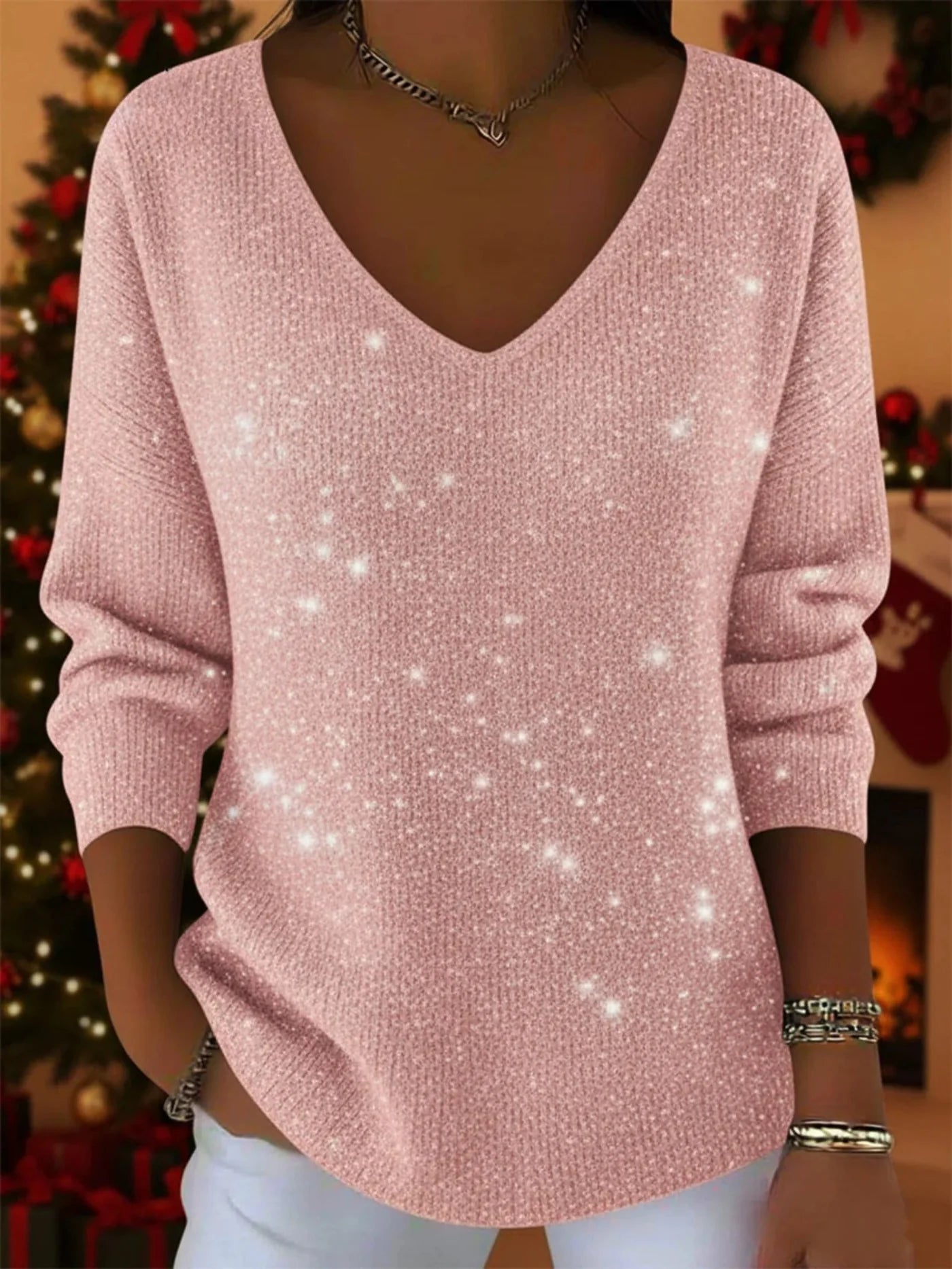 Averra | Festive V-neck Top