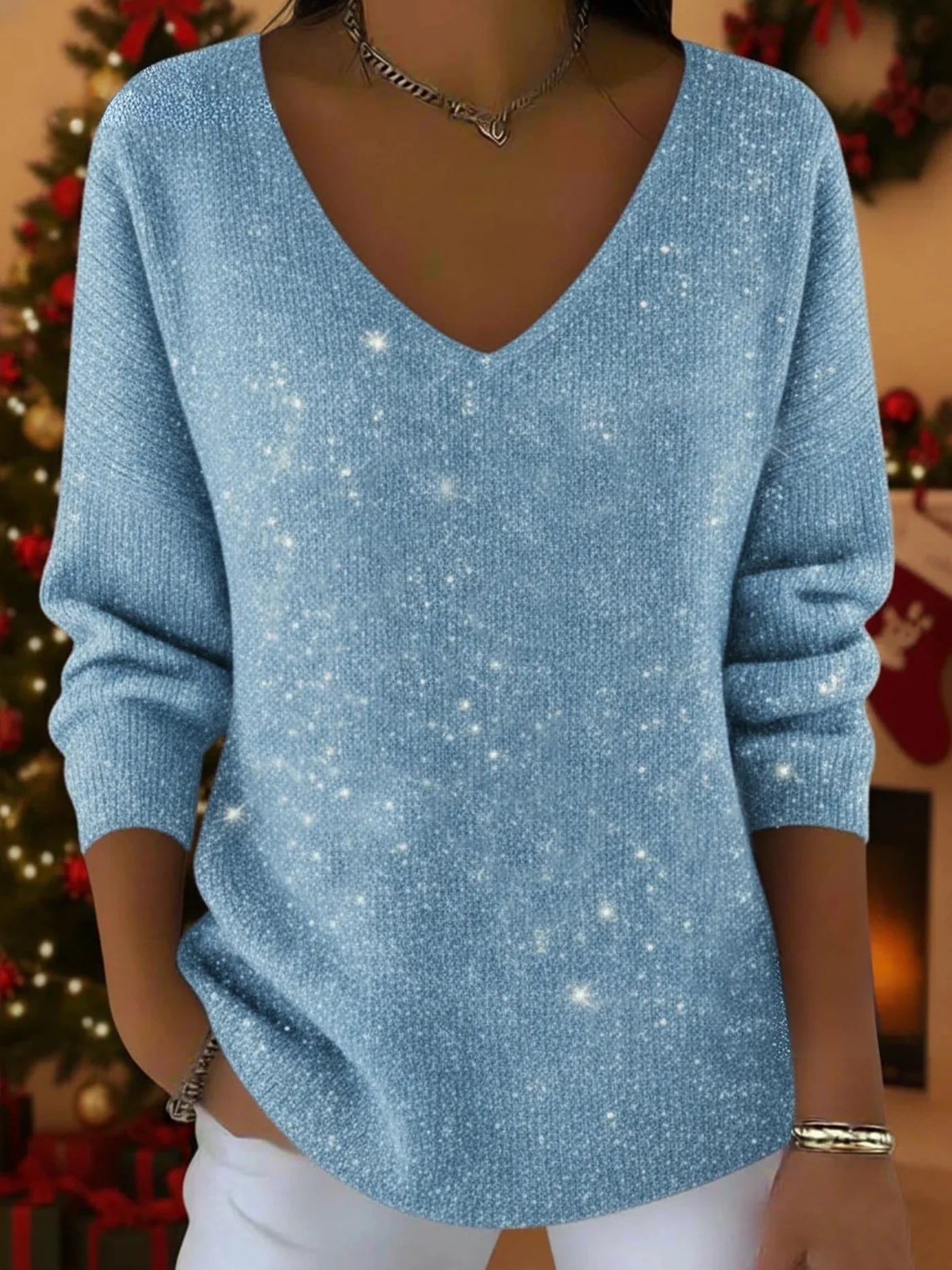Averra | Festive V-neck Top