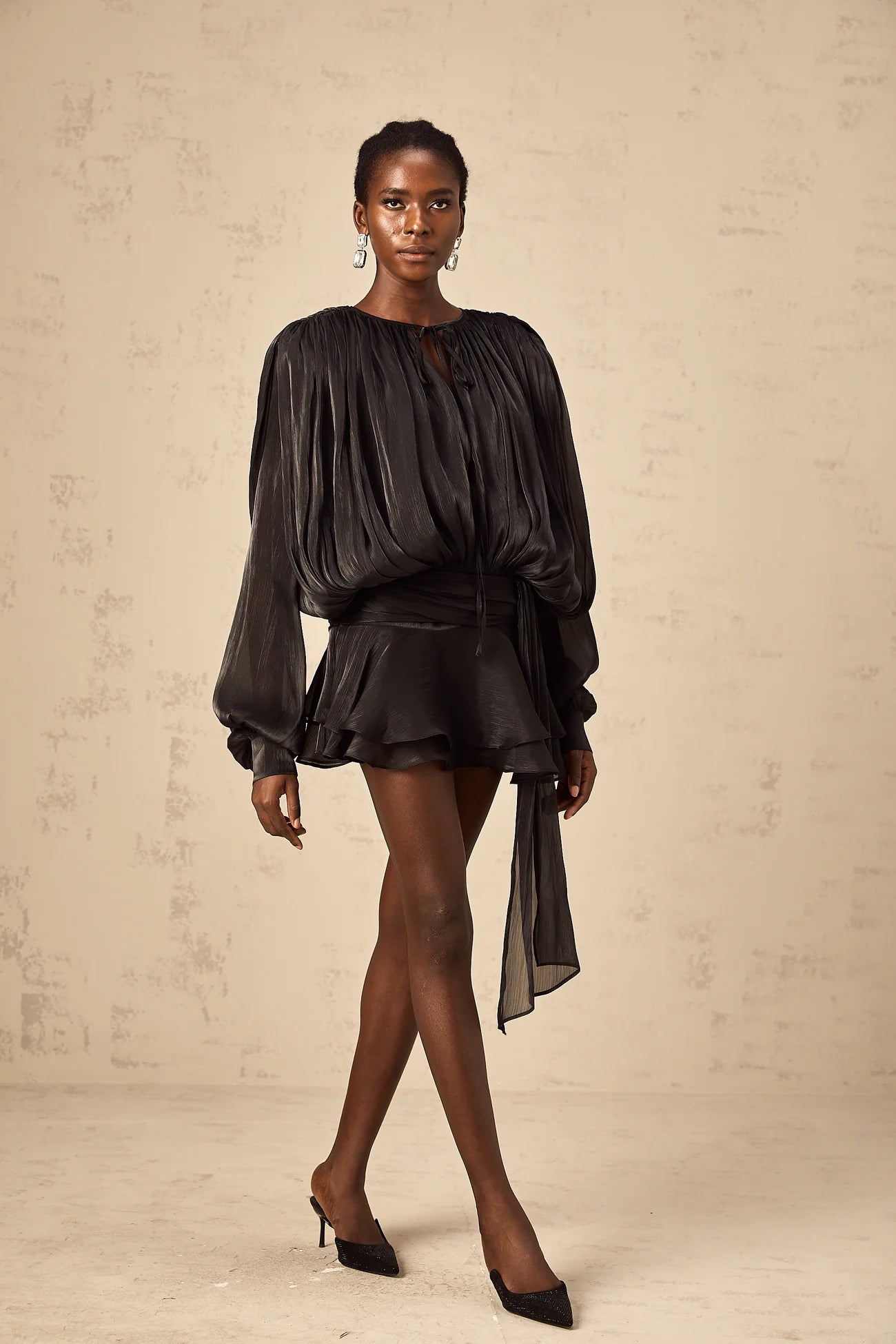 Averra | Pleated Ruffled Mini Dress™