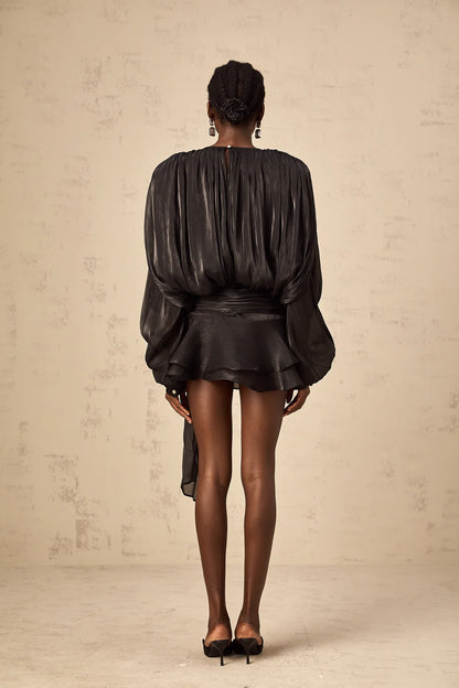 Averra | Pleated Ruffled Mini Dress™