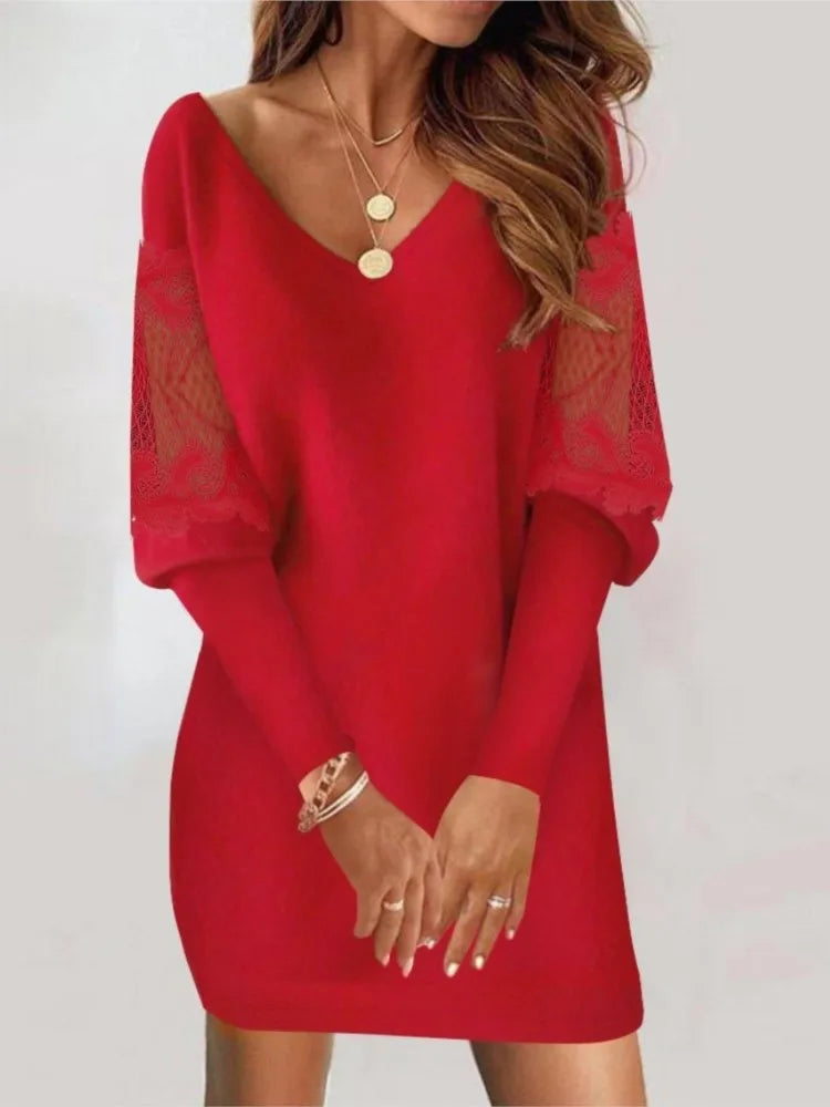 Averra | Lace Sleeve Dress