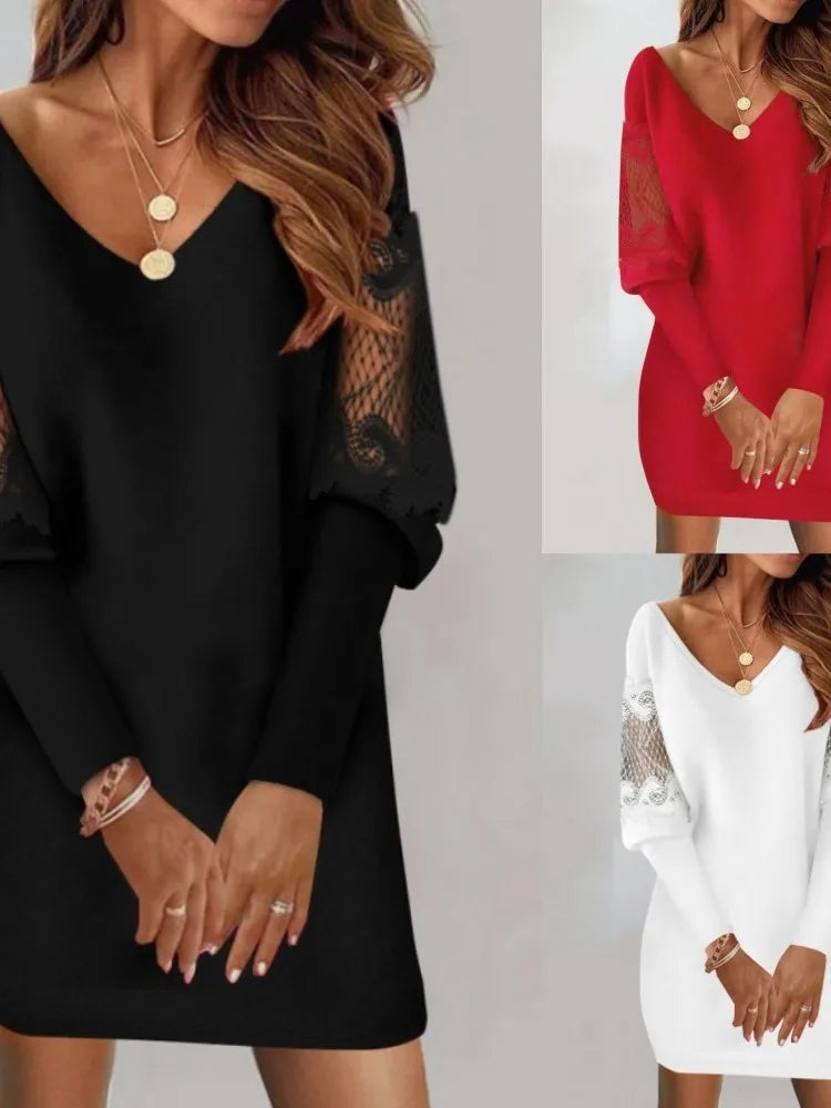 Averra | Lace Sleeve Dress