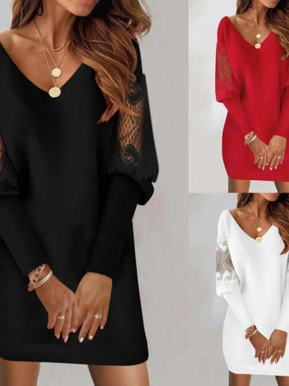 Averra | Lace Sleeve Dress