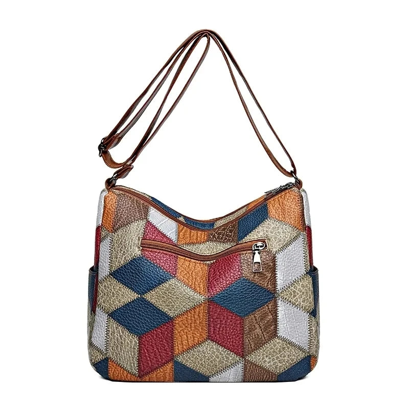 Averra | Leather Handbag with Mosaic Pattern™